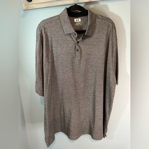 Joseph Abboud Short Sleeve Luxe Cotton Polo in Heathered Gray